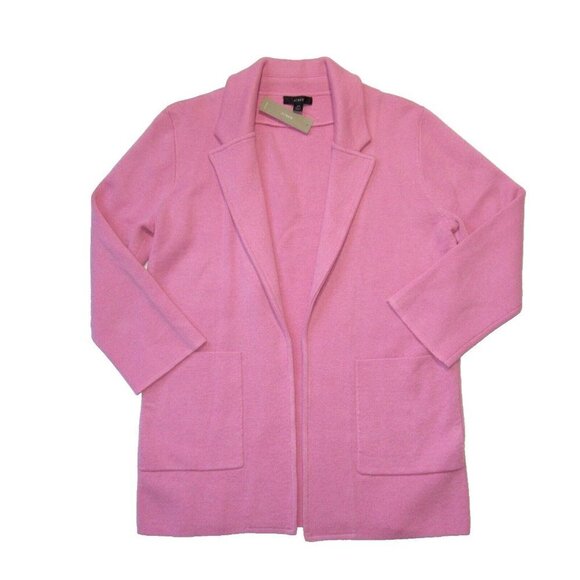 NWT J.Crew Sophie Open-Front Sweater Blazer in Bohemian Rose Knit Cardigan XS - Picture 1 of 3